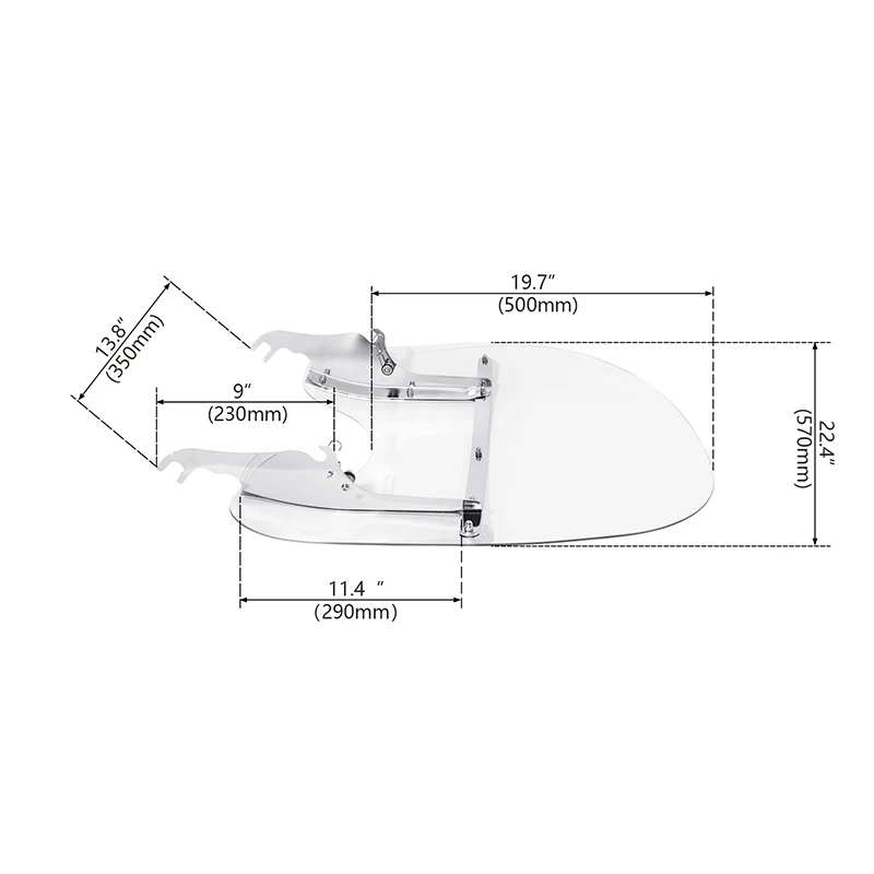 Motorcycle Windscreen Windshield For Harley Softail Slim Fat Boy Lo FLSTFB Deluxe FLS FLSS FLST FLSTC FLSTF FLSTN 2000-2017