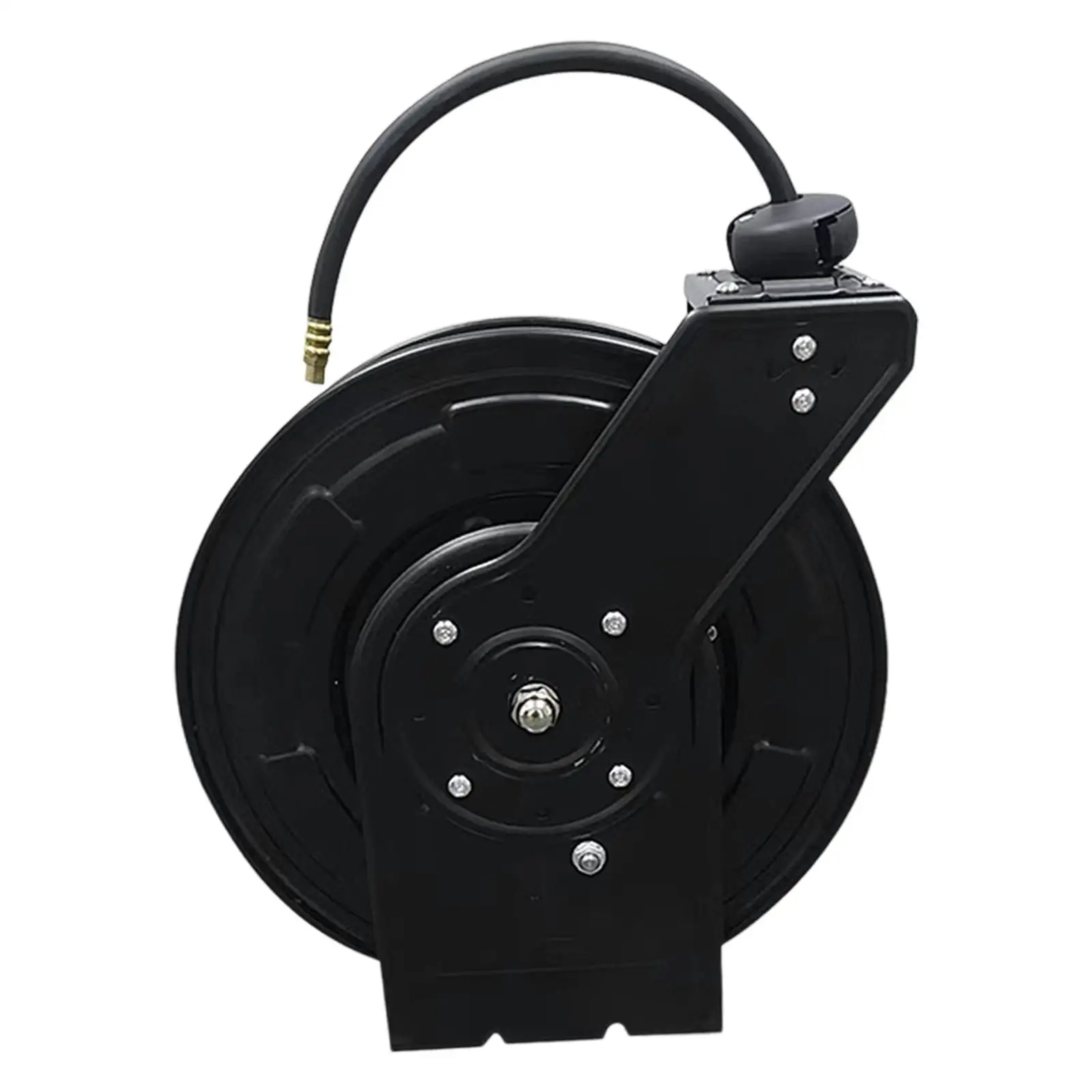 Heavy Duty Hose Reel 15m Auto Retract Water Hose Low Pressure Steel Construction Cleaning System for Garden Yard
