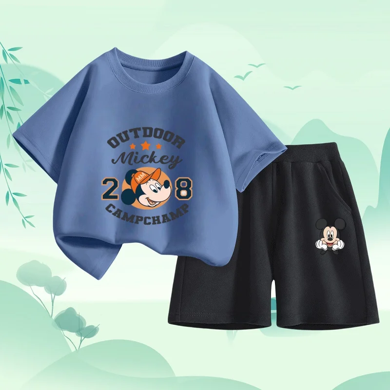 

Summer Baby Girl Boy Clothes Set Children Daisy Cartoon Mickey Printing T-shirt and Short 2Pcs Suit Kid Shorts Sleeve Tracksuit