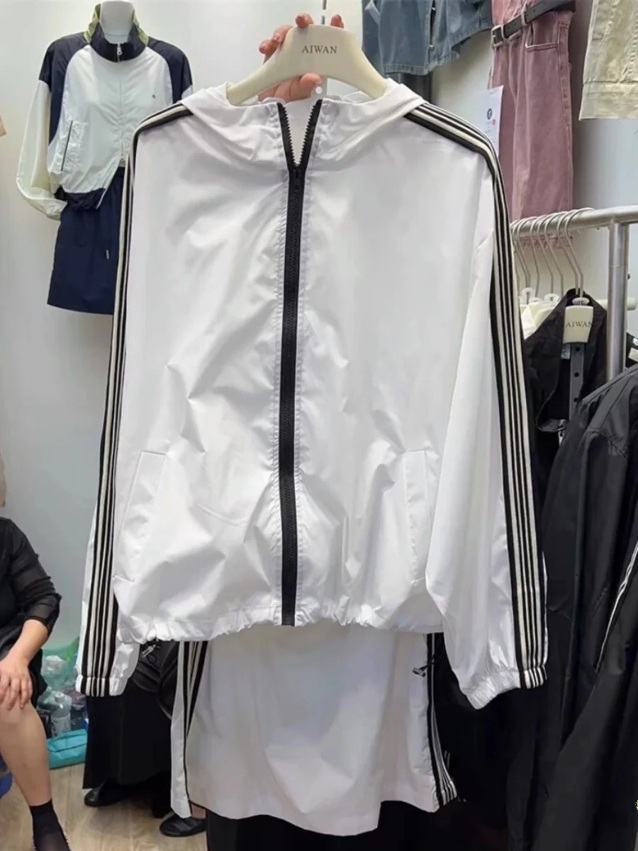 Amerikaanse Sle Paarse Jaet En Rok Set Dames Zomer High-End Spor Capuchon Bovenkleding Met Orts Tweedelig Pak