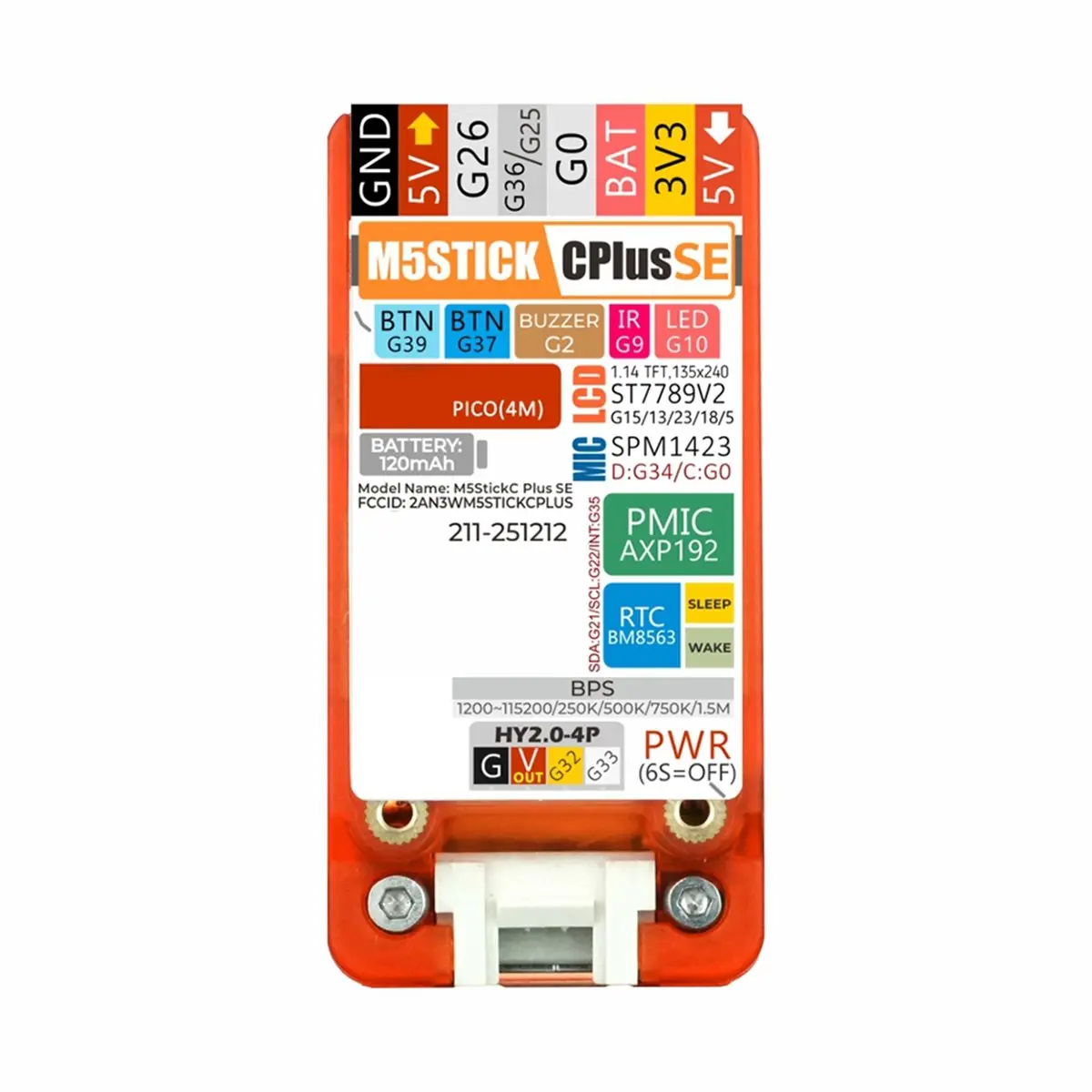 AC※▼●1516--Plus SE Mini IoT Development Board 2.4G WiFi Onboard -D4 1.14-Inch Color LCD 6- IMU Sensor