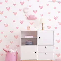 Pink Size Heart Wall Sticker Children's Art Wall Sticker Baby Girl Room Nursery Living Room Bedroom Background Wall Sticker