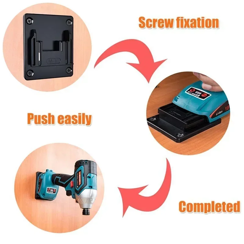 Machine Holder Battery Storage Rack For Makita/Bosch/Dewalt/Milwaukee 14.4V 18V Battery Wall Mount Tool Bracket Fixing Devices