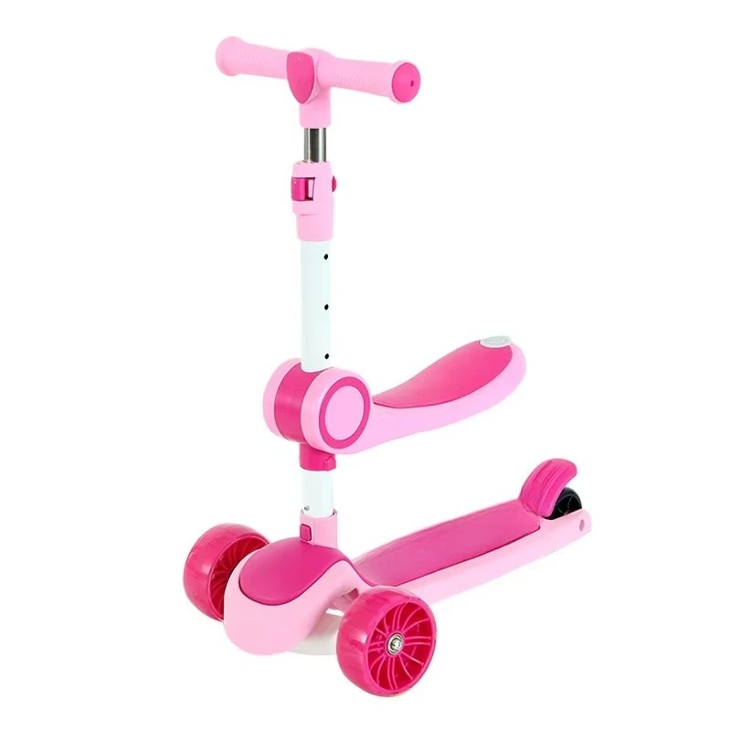Outdoor Sports Toys Removable Seat Kick Scooter Balance Bike for Boys and Girls 3 Wheel Design
