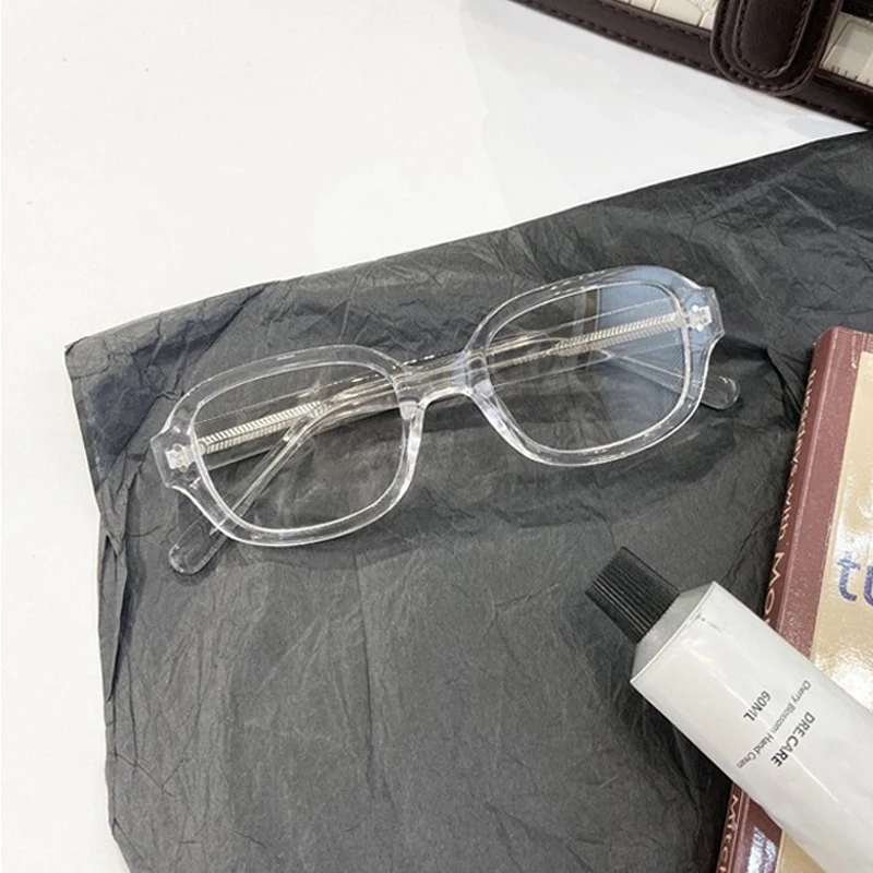 Retro Oval Big Frame Glasses Women\'s Anti Blue Light Glasses 2023 Fashion  Style Leopard Print Eyeglasses Frame