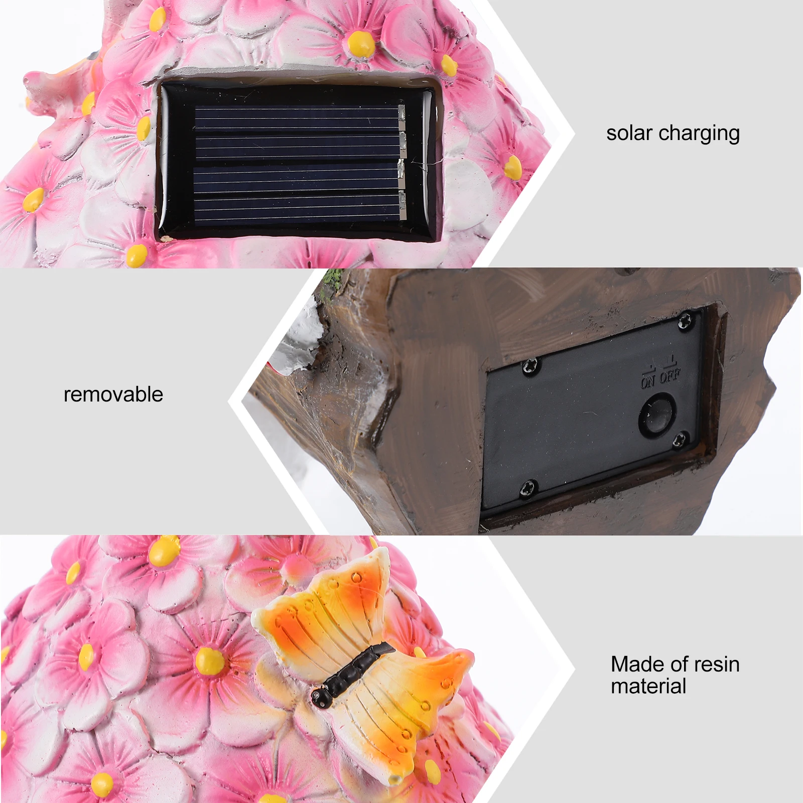

Solar Resin House Miniature Lantern Solar Powered Lighting Garden Ornament Craft Outdoor Decoration Elegant Design Automatic