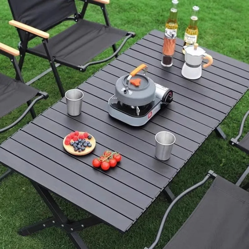 

Outdoor folding table aluminum alloy egg roll table portable