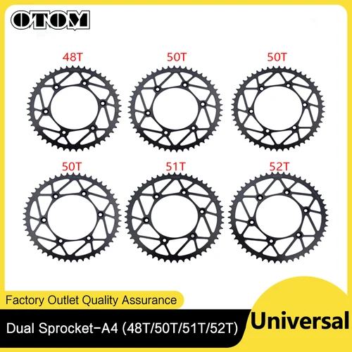Imagen 1 del producto Piñón trasero de acero para motocicleta, cadena Cog 520, 48T, 50T, 51T, 52T, para KTM, HUSQVARNA, GASGAS, HONDA, YAMAHA, KAWASAKI, RM, novedad