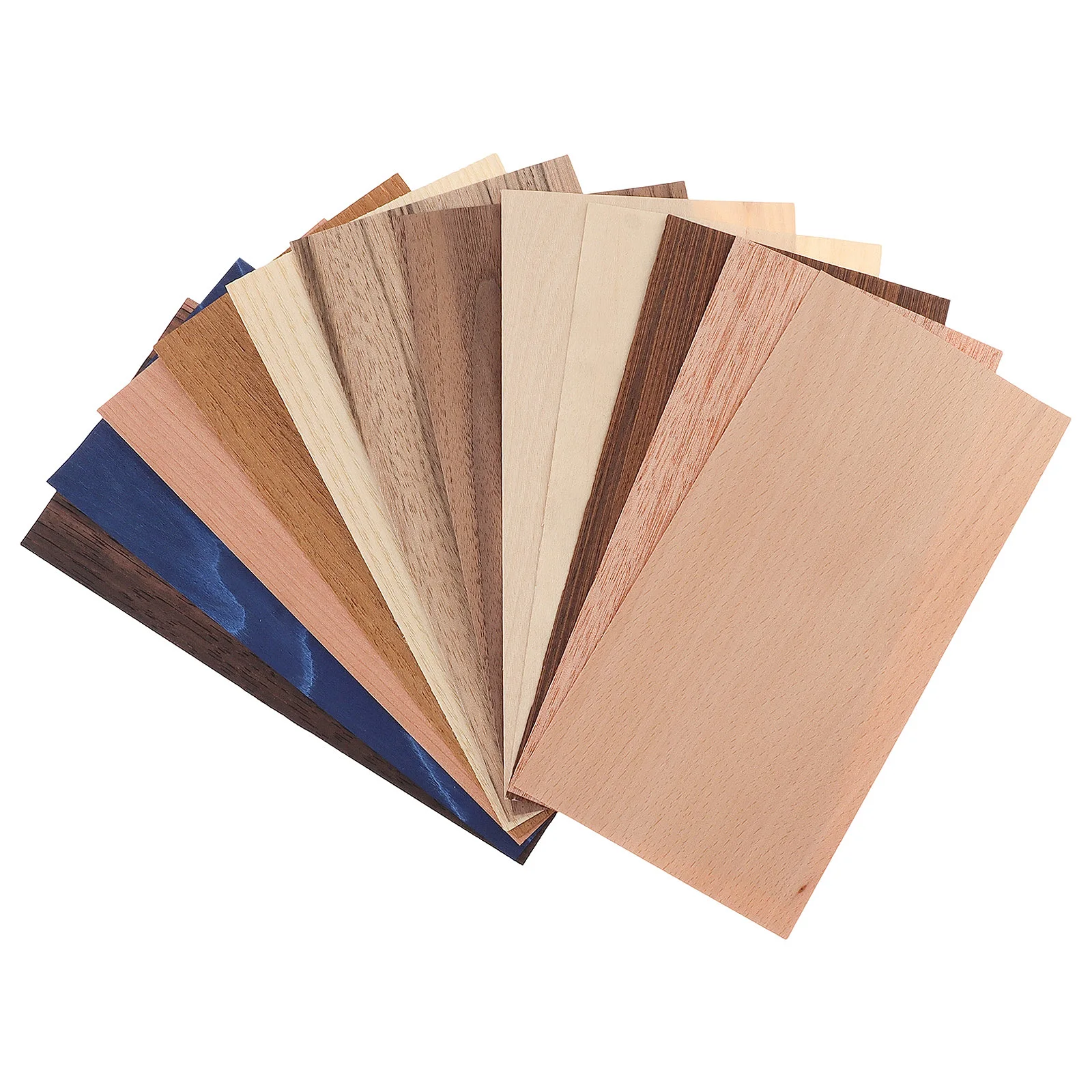 12 pcs 4x8 inch 10x20 cm 0.4 mm Natural Wood Veneer Mixed Set for Cabinets Furniture Repair Crafts Marquetry
