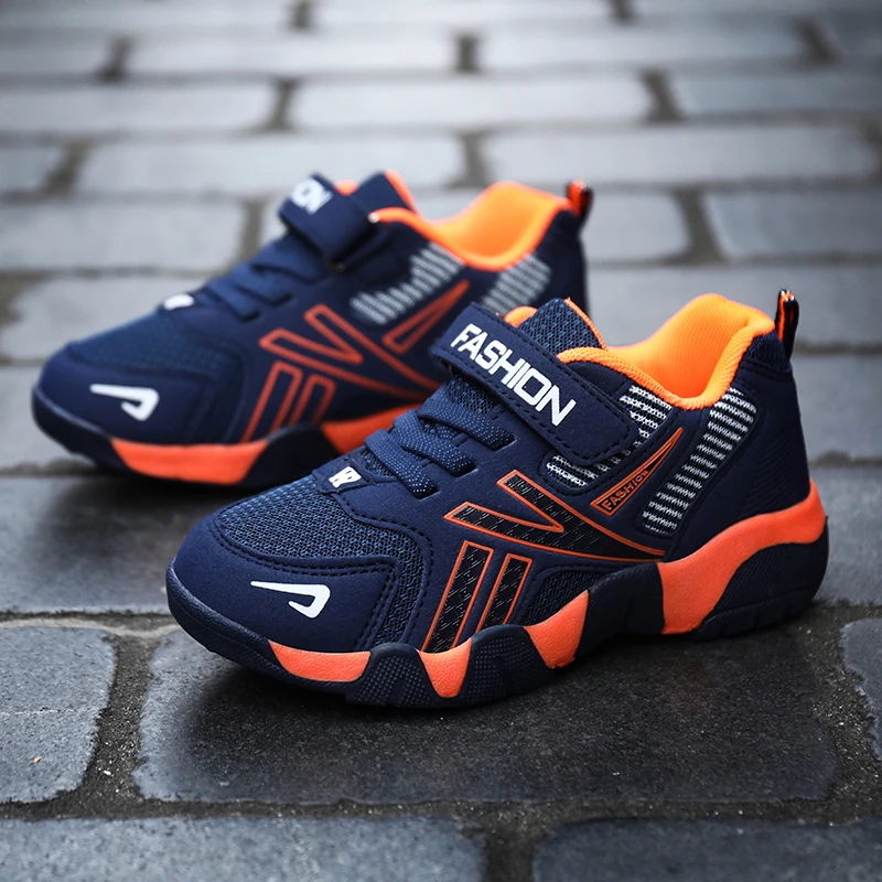 

Пара детских всесезонных сетчатых спортивных туфель, мягкие, удобные, износостойкие повседневные туфли, размер 28-39, FED-1712-W