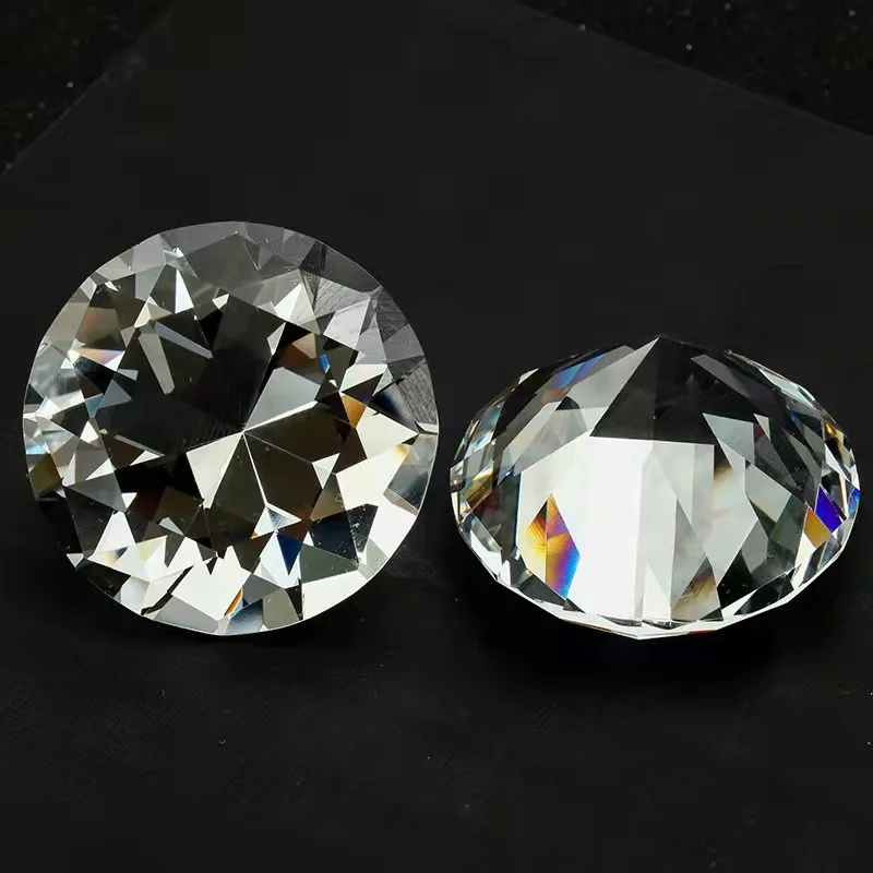 Diamanti trasparenti da 30mm, ornamenti in cristallo e diamanti, decorazioni e accessori da banco moderni e minimalisti