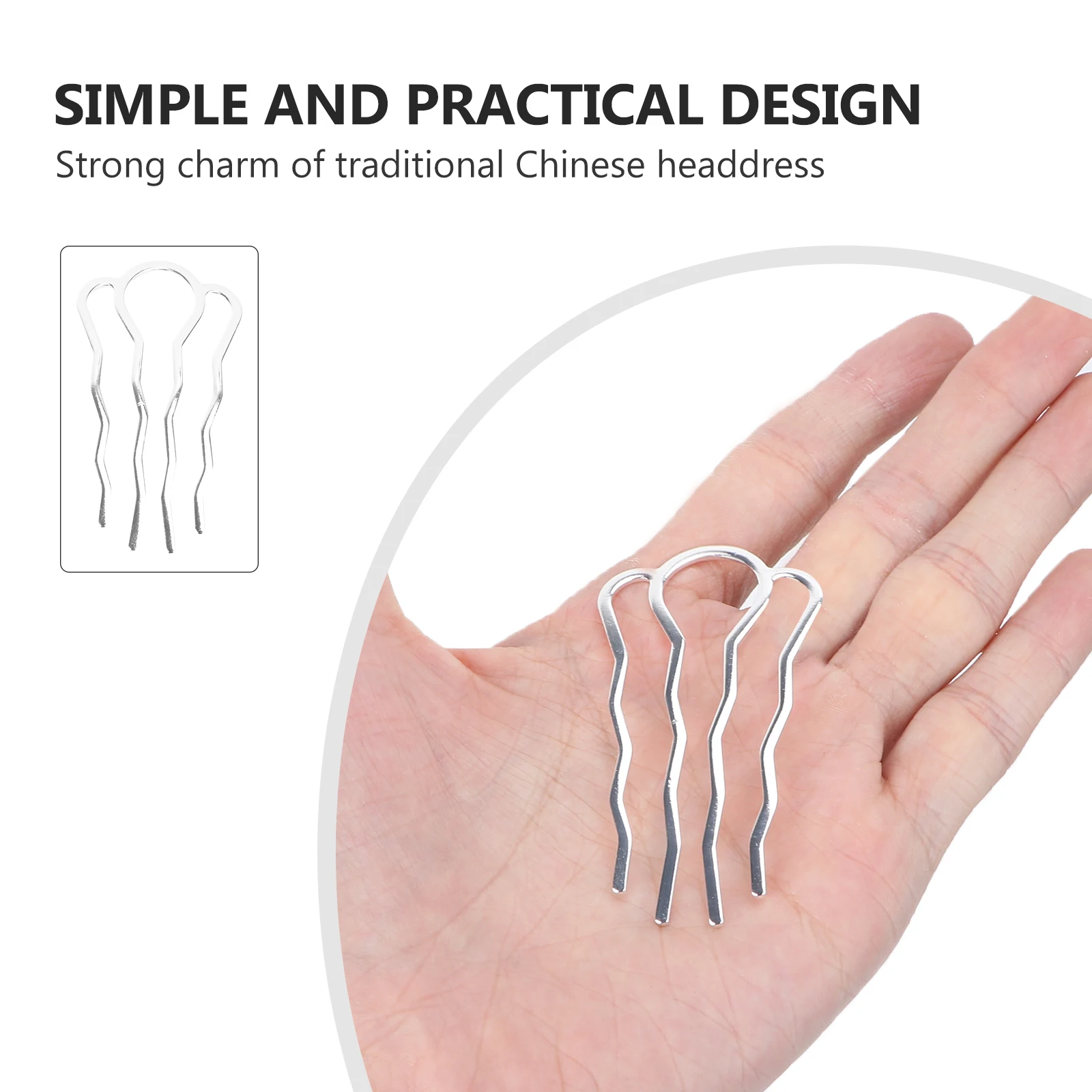 

6pcs Hairpin Vintage Decorations Silver Butterfly Clips Accessories for Women Hairpin Diy DIY Han Clothing