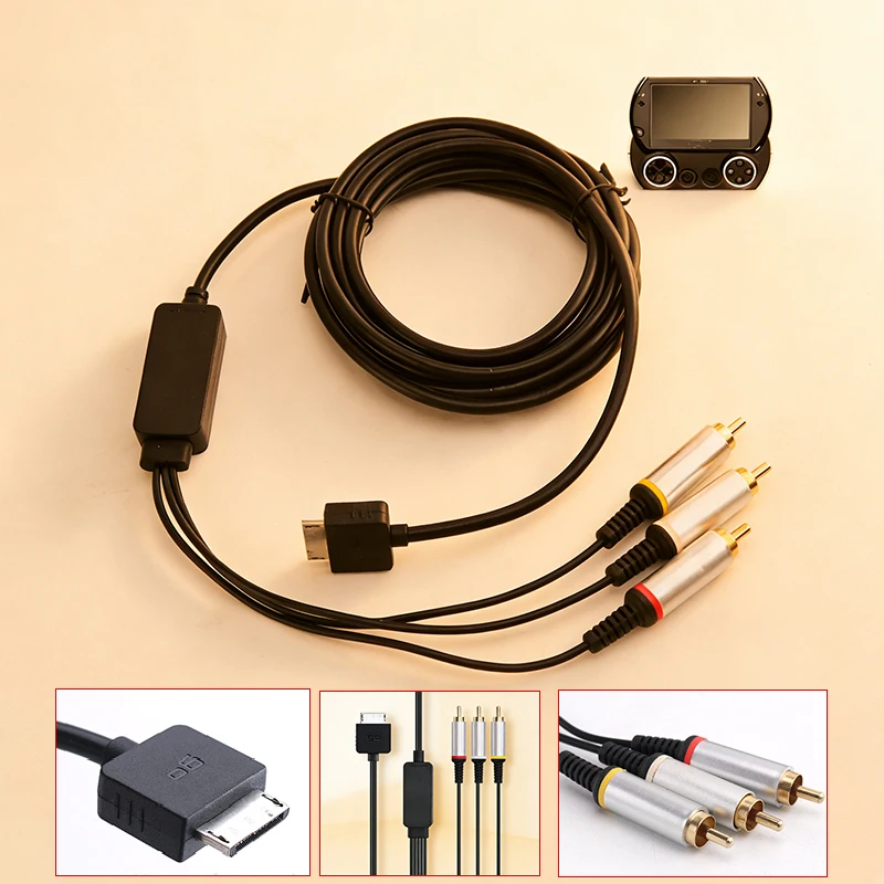 AV Cable For PSP GO Game Console 3M Audio Video Synchronous Output Cord AV Adapter Wire with Capacitor Resistor Audio Video Line