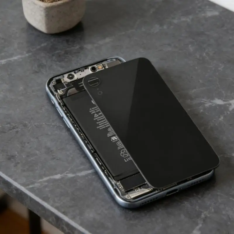 Precisions Molded Glass Back Cover For Select Model Phone Shock Absorbent Protective Replacement Housing F19E