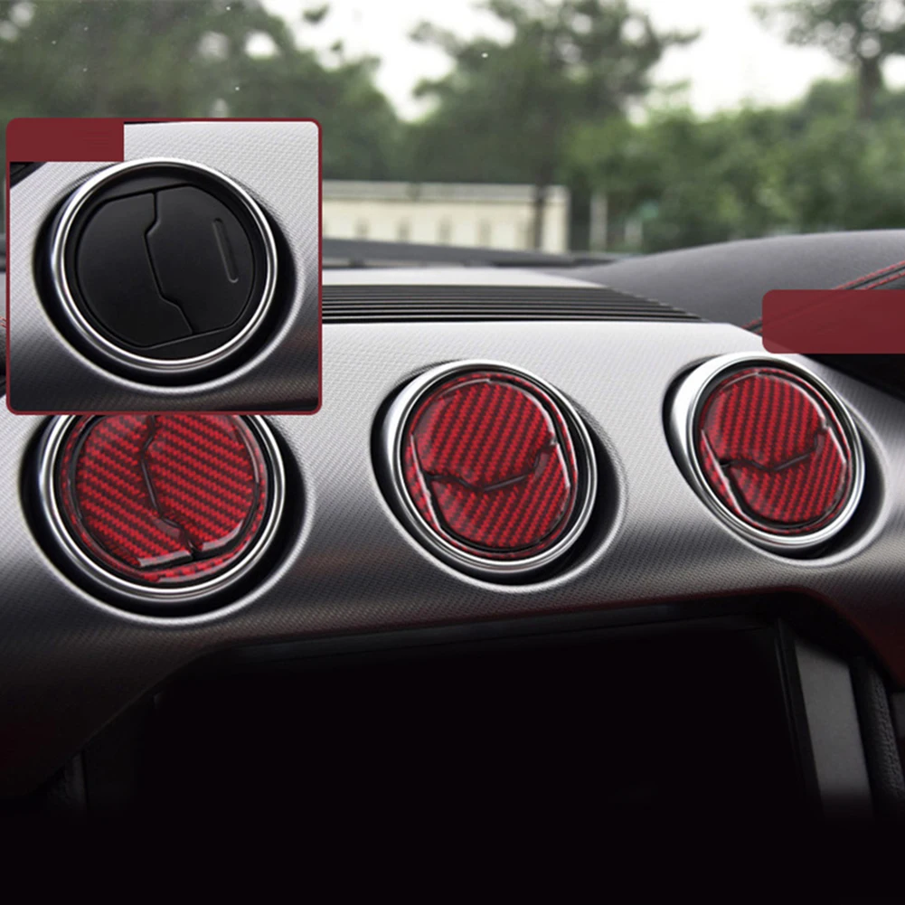 حماية السيارة من ألياف الكربون غطاء فتحة التهوية غطاء منفذ فتحة التهوية يمنع الخدوش ديكور فريد من نوعه طلاء إيبوكسي