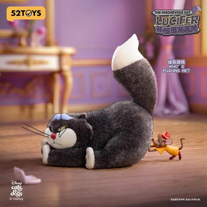 

Disney Lucifer Mischievous Cat Blind Box Collectible Figure 52TOYS Cats And Dogs Series Desktop Car Decor Ornament Trendy Toy