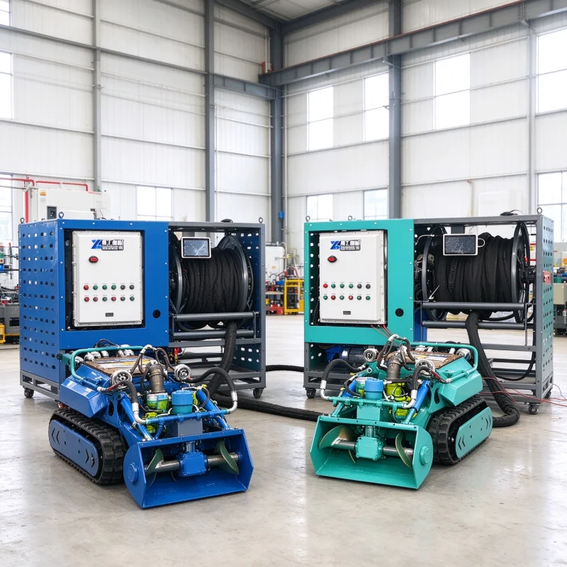Customized Crawler ROV Pipe Cleaning Robot, Remote Submersible Vehicle for Curved Complex Industrial Pipeline Dredging