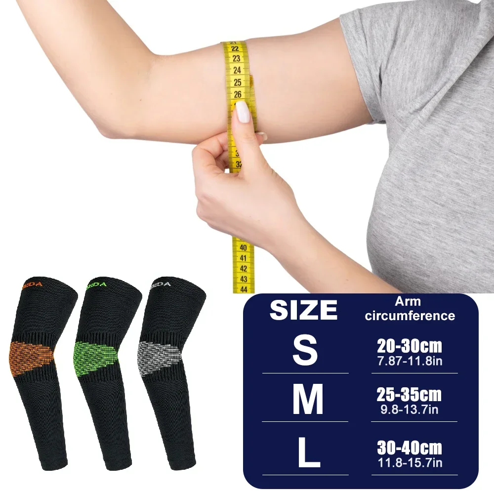 2Pc Tennis Elbow Compression Arm Sleeve Brace, Non‑Slip Breathable Arm Support for Men & Women To Alleviate Tendonitis Pain