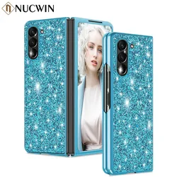 Luxury Glitter Plating Bling Case For Samsung Galaxy Z Fold 7 6 5 4 3 Hard PC Shockproof Cover for Samsung Z Fold6 Fold5 Z Fold7