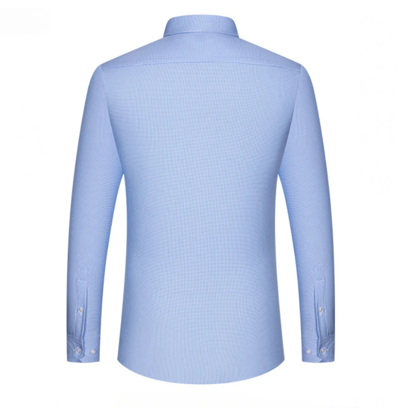 8XL 7XL Alginate fiber Men's Long Sleeve Shirt & Men Shirt Short Sleeves Business Casual White Shirt Men Long Sleeve Slim Fit