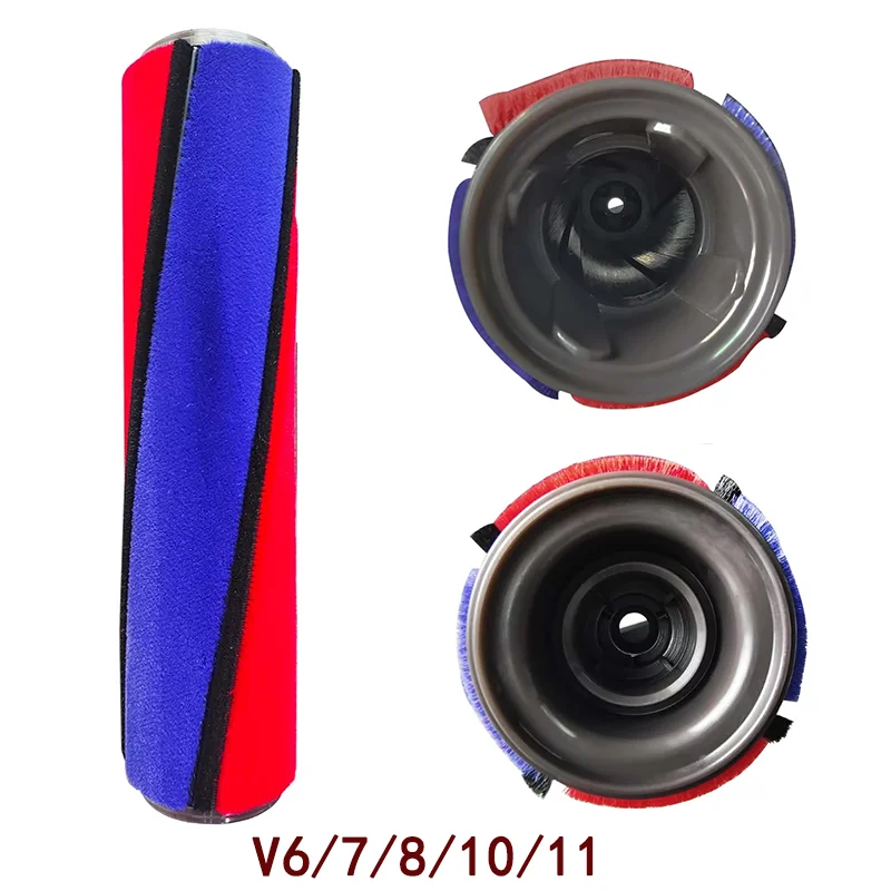Compatible For Dyson V6/7 V8 V10 V11 Vacuum Cleaner Soft Roller Brush Carpet Brushroll Bar Spare Part Replacement Accessories