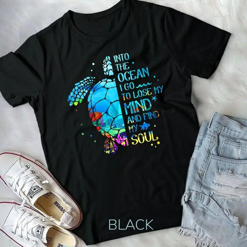 

Женская футболка унисекс Into The Ocean I Go To Lose My Mind And Find My Soul