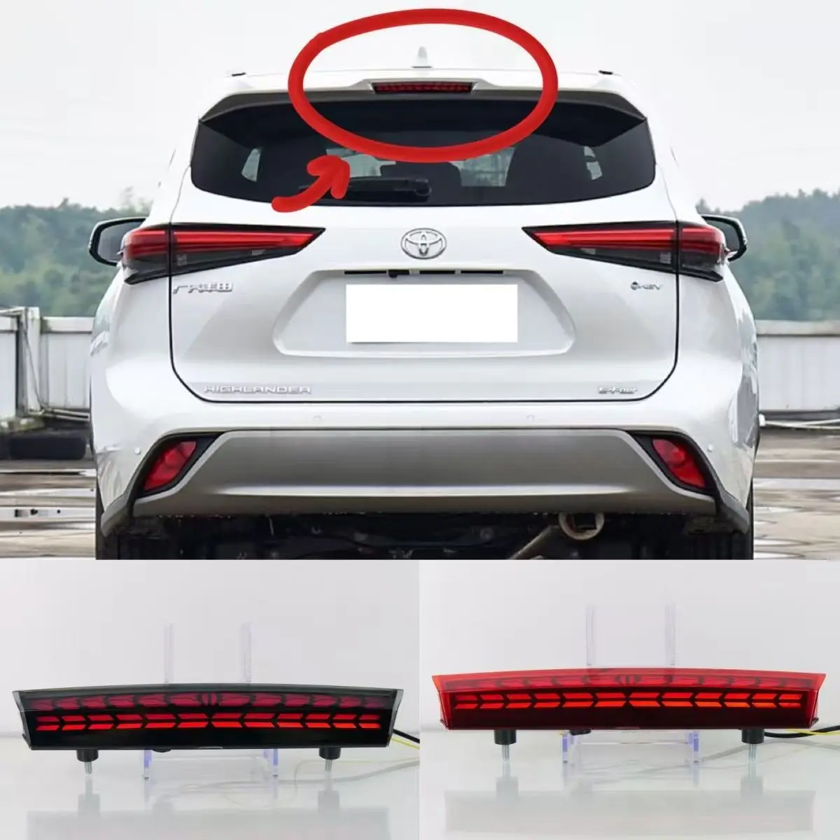 

Светодиодные последовательные задние фонари на столбах для Toyota Highlander Crown Kluger XSE 2020–2024 гг. — послепродажное обновление