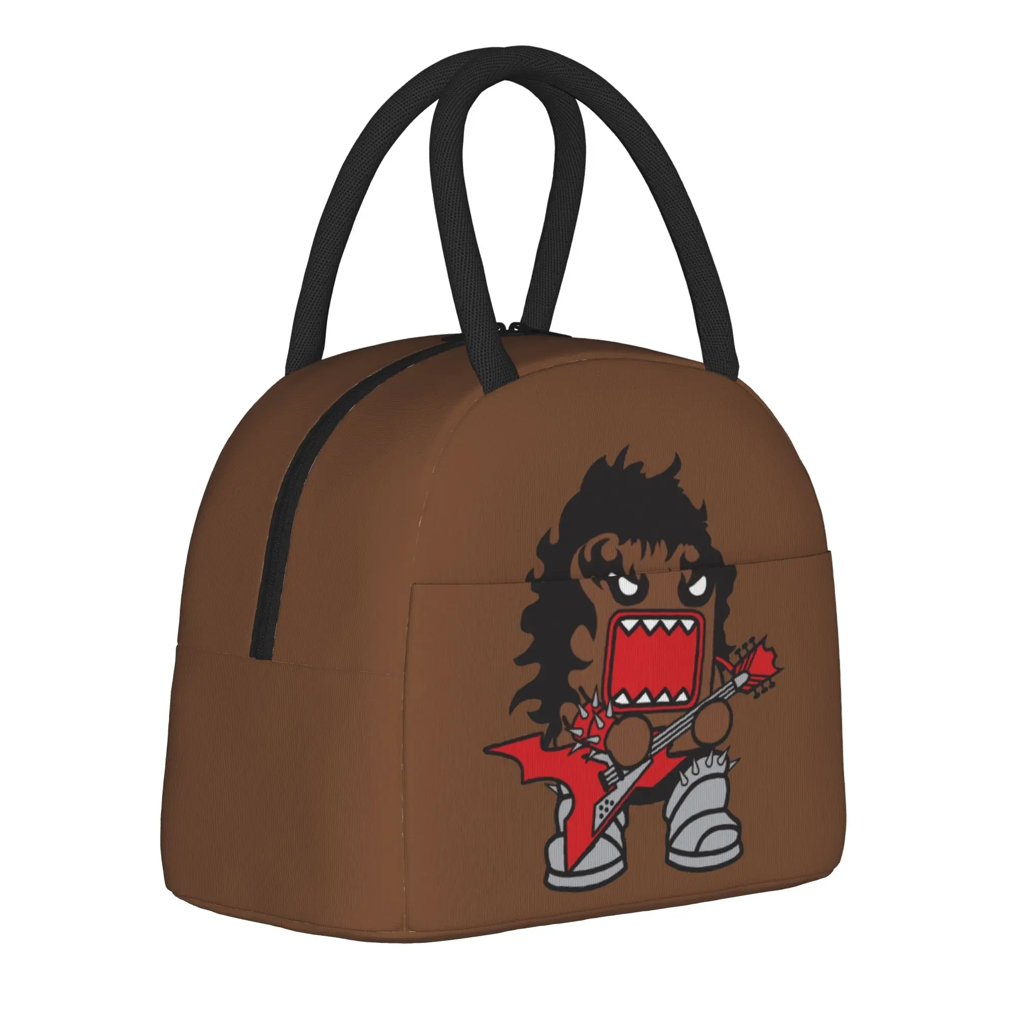 Heavy Metal Domo Kun Kiss Insulated Lunch Bag Cooler Bag Reusable,Meal Container  High Capacity Tote Lunch Box Food Handbags