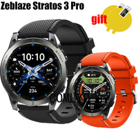 For Zeblaze Stratos 3 Pro Strap Silicone Soft Smart Watch Band Belt Bracelet Screen protector film for Men Women