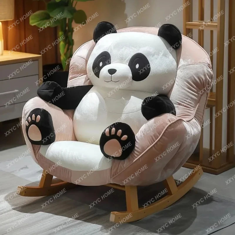 Cute Little Panda Rocking Chair Recliner Leisure Chair Lazy Sofa Single Household Rocking Chair