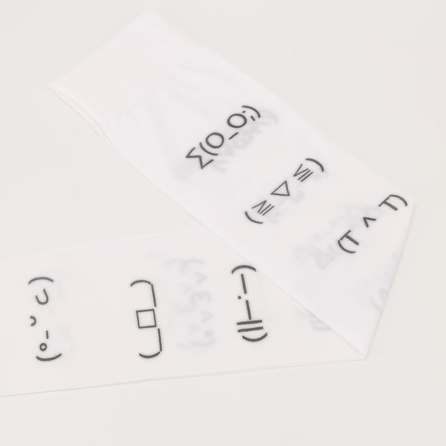 Kawaii expression White Graffiti Letter Print Long Socks Harajuku Over Knee Thigh High Stockings Y2K Cosplay Cute Socks Kawaii