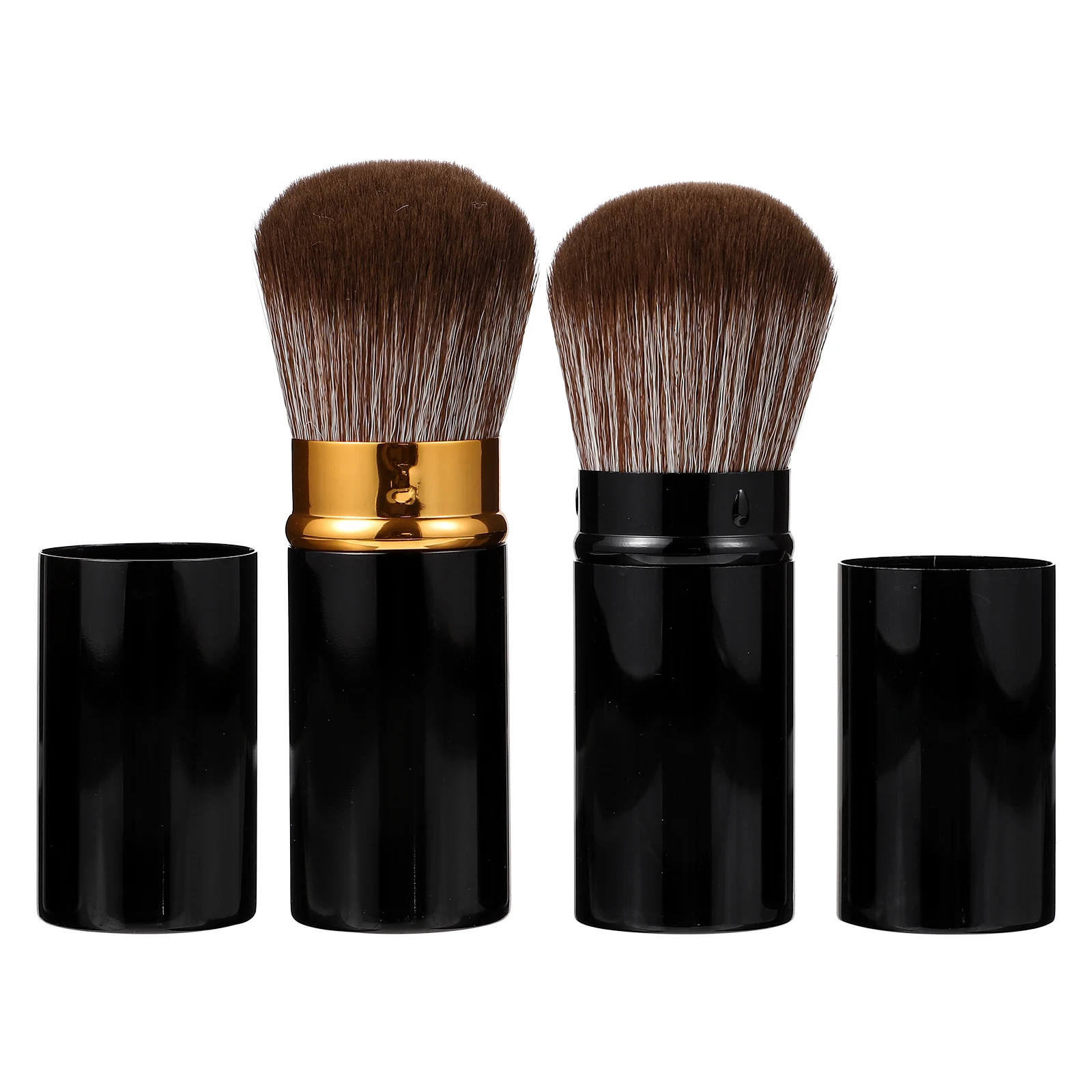 

2pcs Professional Makeup Brush Set For Women Portable Powder Blush Brushes Travel-Friendly Cosmetics Tools For