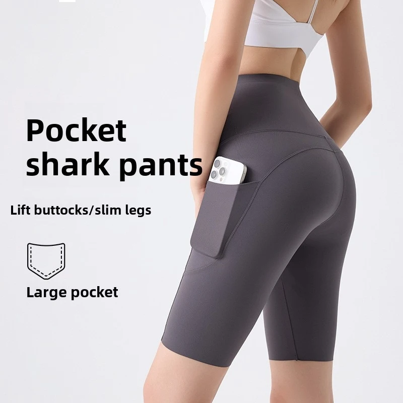 Women High Waist Yoga Leggings with Pockets Summer Thin Quick Dry Sports Pants Tummy Control Running Gym Fitness Workout Bottoms