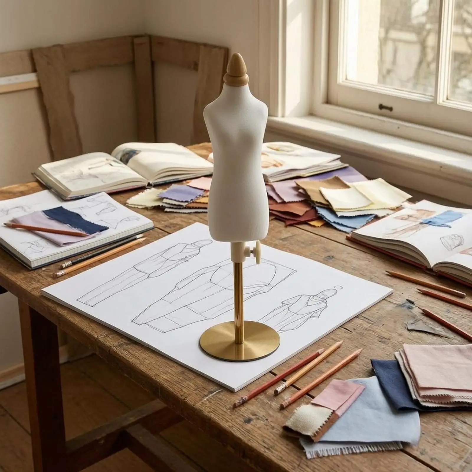 Dressmaking Teaching Mannequin Adjustable Mini Dress Form for Sewing Workspace and Studio Garment Structure