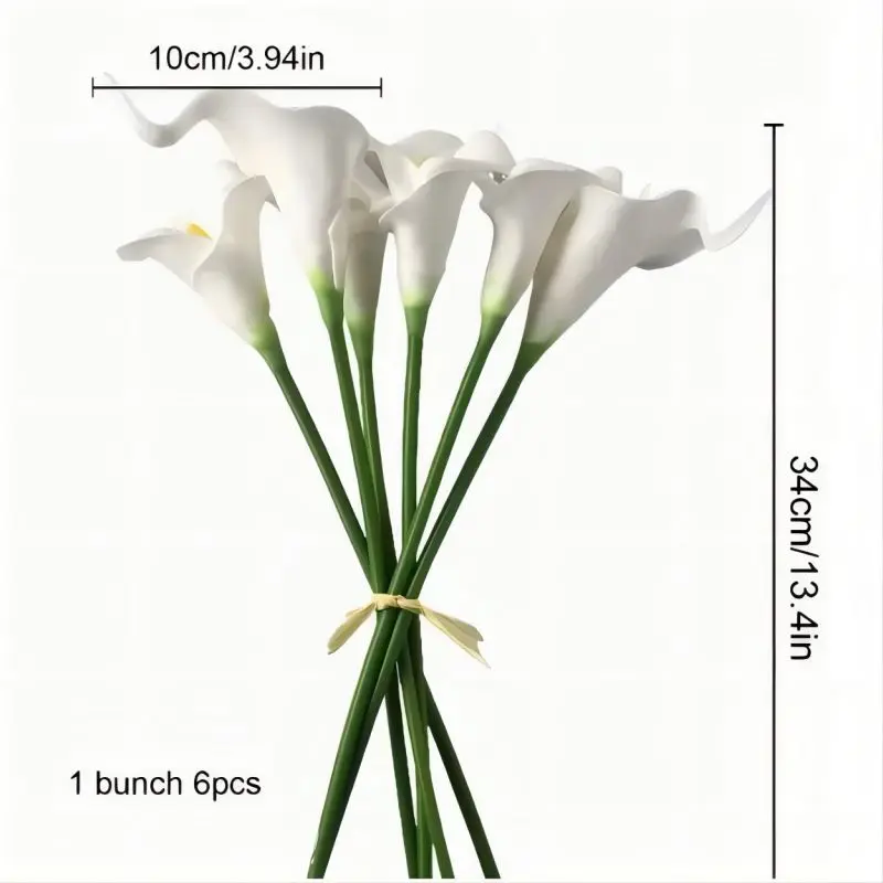 PU Calla Lily Simulation Flower Home Decoration Floral Arte Set Decoration Wedding Bouquet Diy