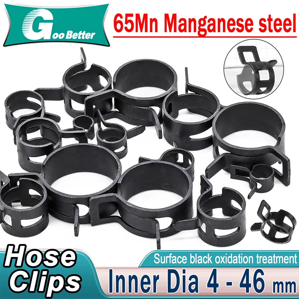 10Pcs 4mm-46mm for choose Fuel Spring Clip Vacuum Silicone Hose Pipe Tube Clamp Autos Spring Clip Sealing Radiator Heater OEM