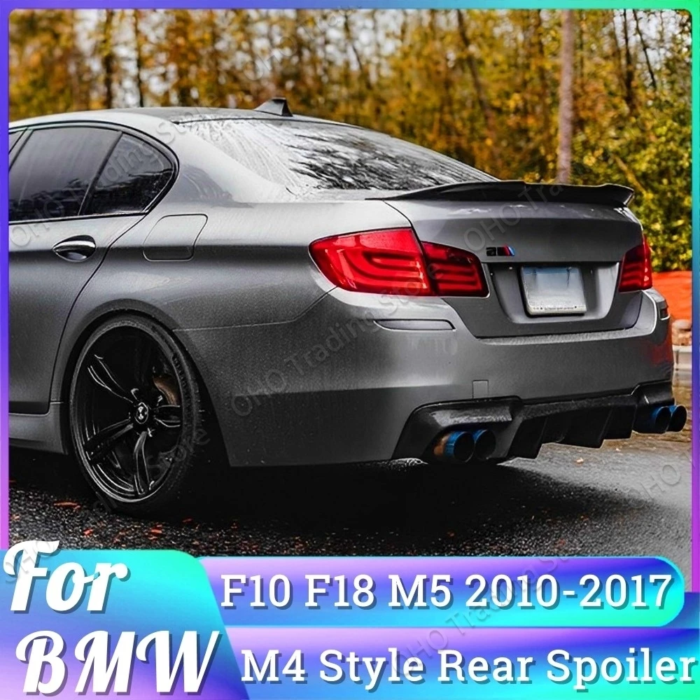 For BMW 5 Series F10 F18 M5 Rear Spoiler Wing 520i 525i 528i 530i 535i 2010-2017 PSM Style Trunk Lip Tail Trunk Spoiler Tuning