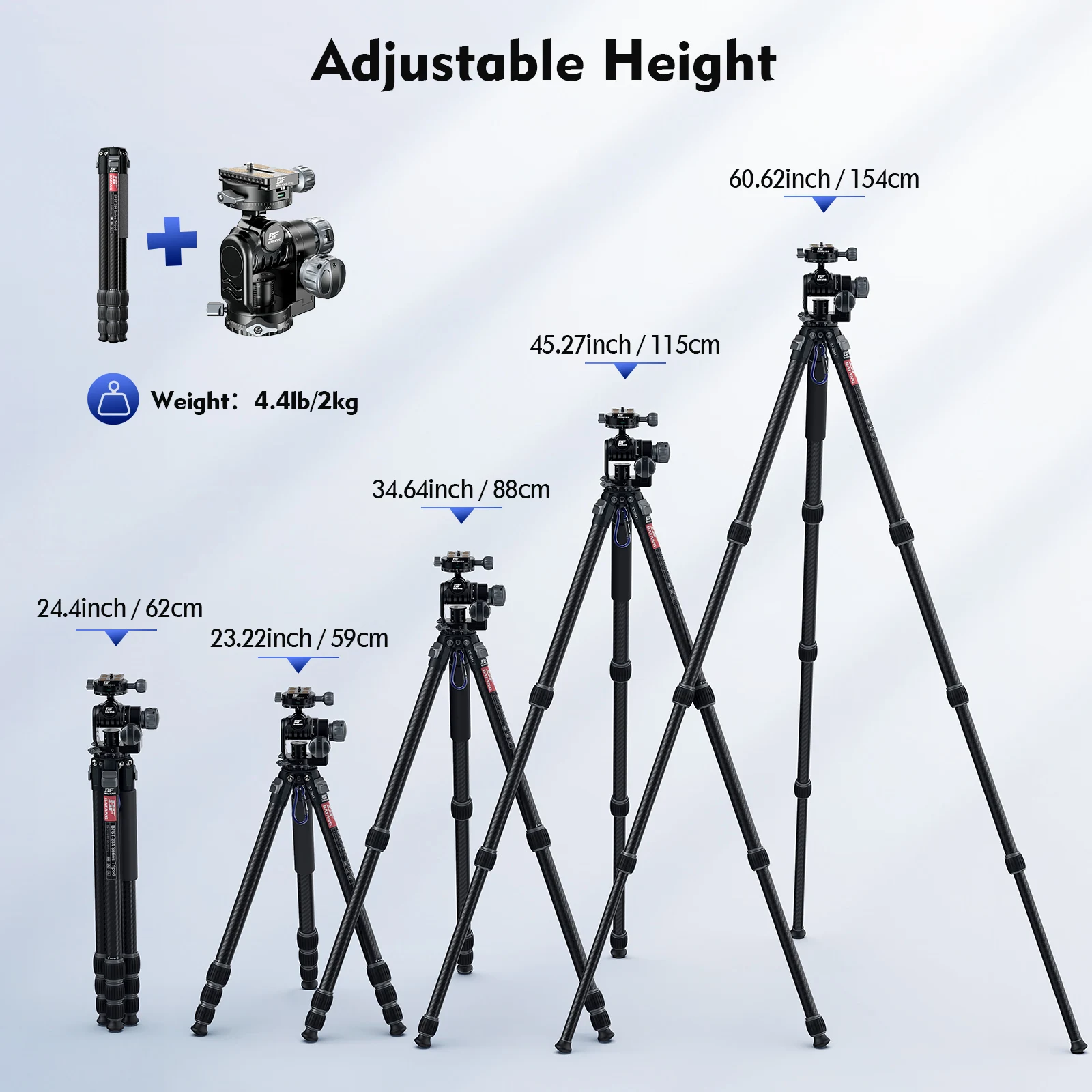 Carbon Fibre Camera Tripod Set 55\