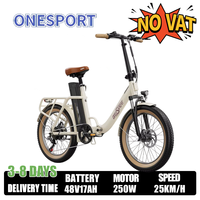 ONESPORT OT16-2 20* 3.0-Inch Thin Tire Electric Bicycle  250W Motor 48V17Ah Battery Electric Bike Foldable City Commuting E-Bike