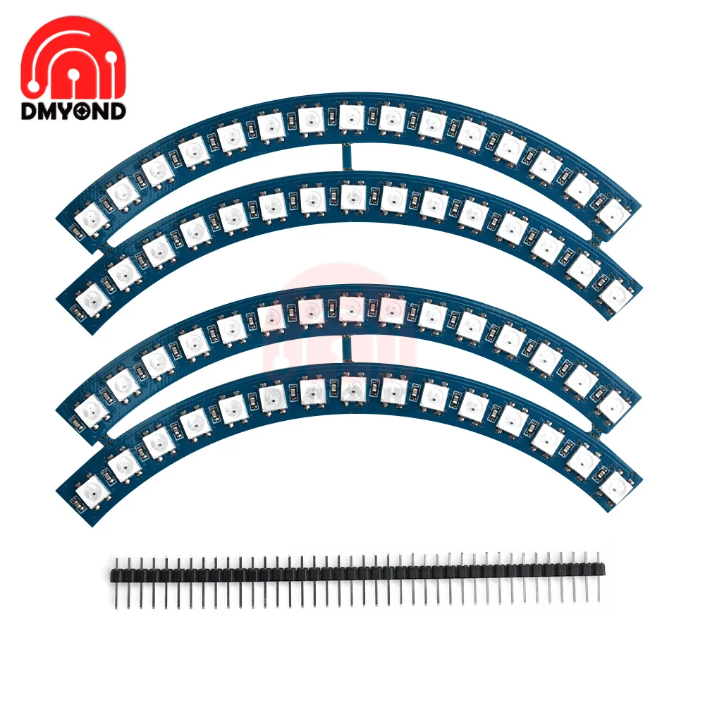 1 8 12 16 24 60 Bit ICSI018A WS2812 5050 Rgb Led Light Panel Hoogtepunt Ronde Licht Boord 5V dc 4-7V Voor Arduino Microcontroller