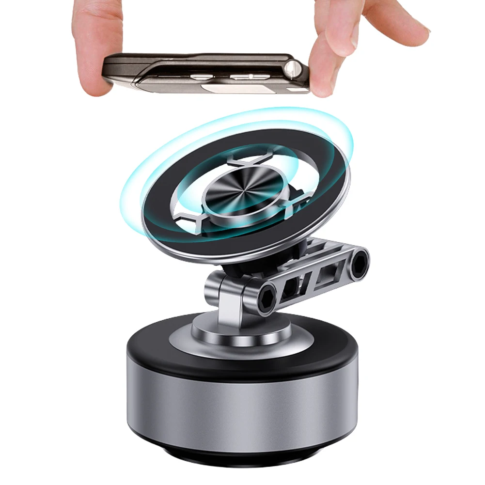 

Magnetic Vacuum Car Mount Phone Holder Vacuum Suction Cup Car Phone Stand Folding Mobile Phone Stand for Car Kitchen Mirror