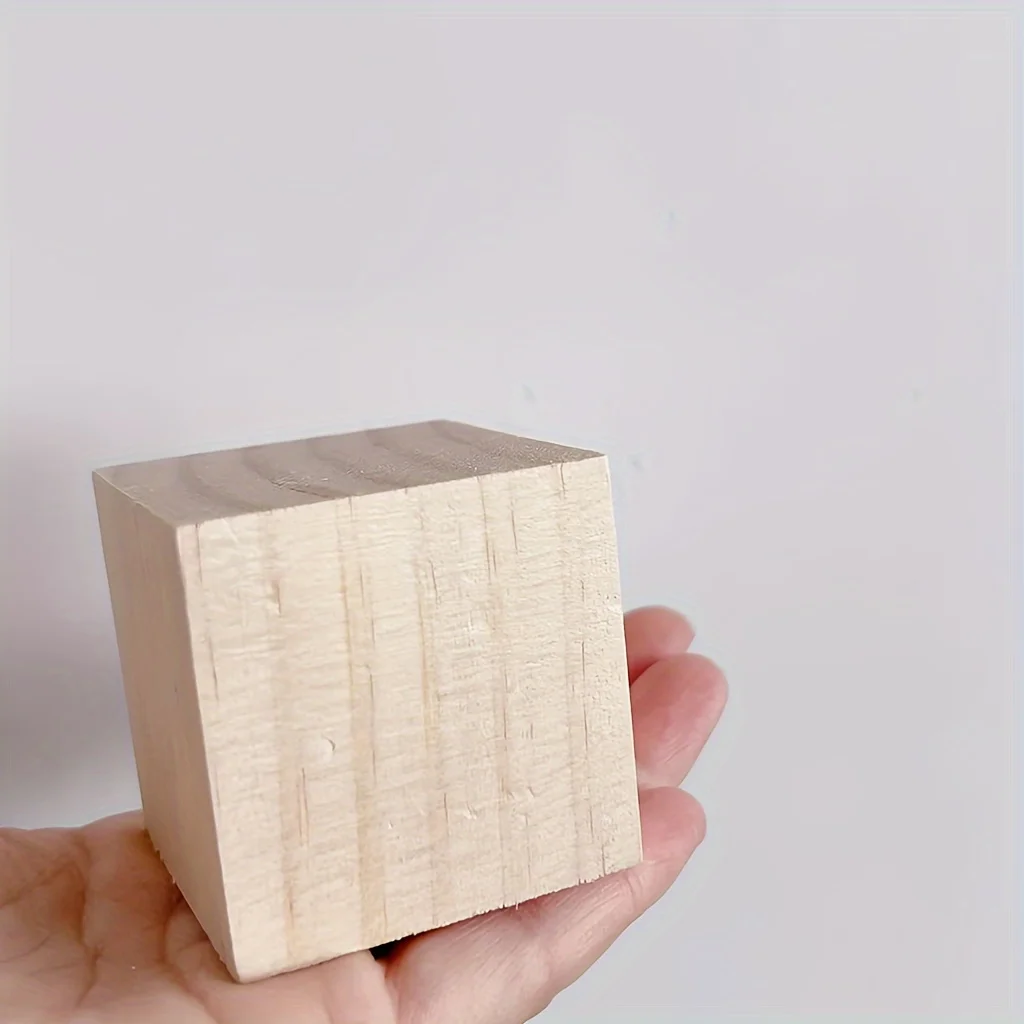 20 قطعة/10 قطعة/5 قطعة/1 قطعة مكعبات خشبية 2 بوصة كتل خشبية-رائعة لصنع الحرف اليدوية #4