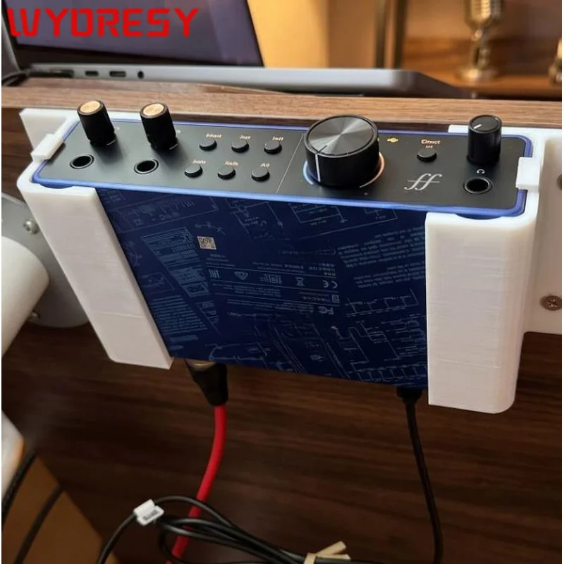 For Focusrite Scarlett (2i2 4th Gen) Under Desk Bracket Solid Frame Mount Audio Interface Beneath Table To Save Desktop Room