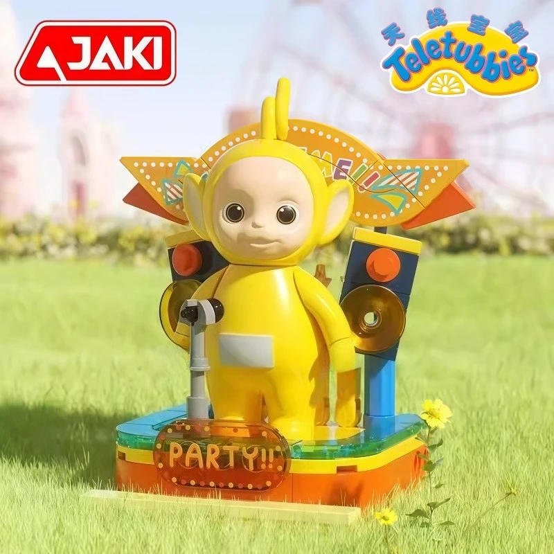 Teletubbies Xiaobo Spielmaschine Zusammenbau Bausteine Kawaii Anime Cartoon Modell Sammlerstück Ornamente Kinder Weihnachtsgeschenk
