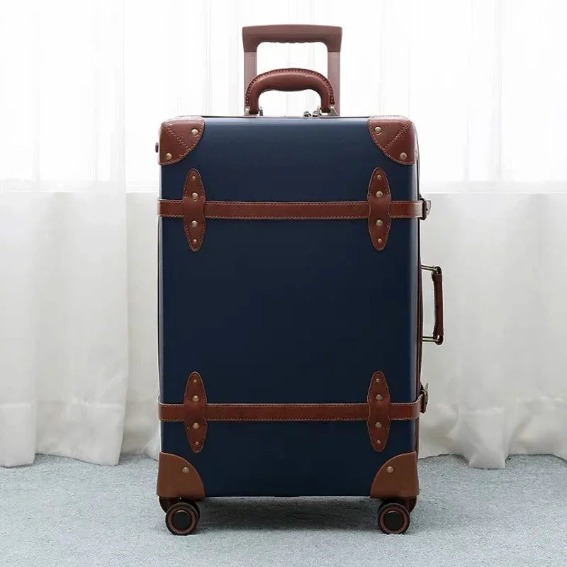 2023 New Retro soild color Travel Bag Rolling Luggage sets 12\