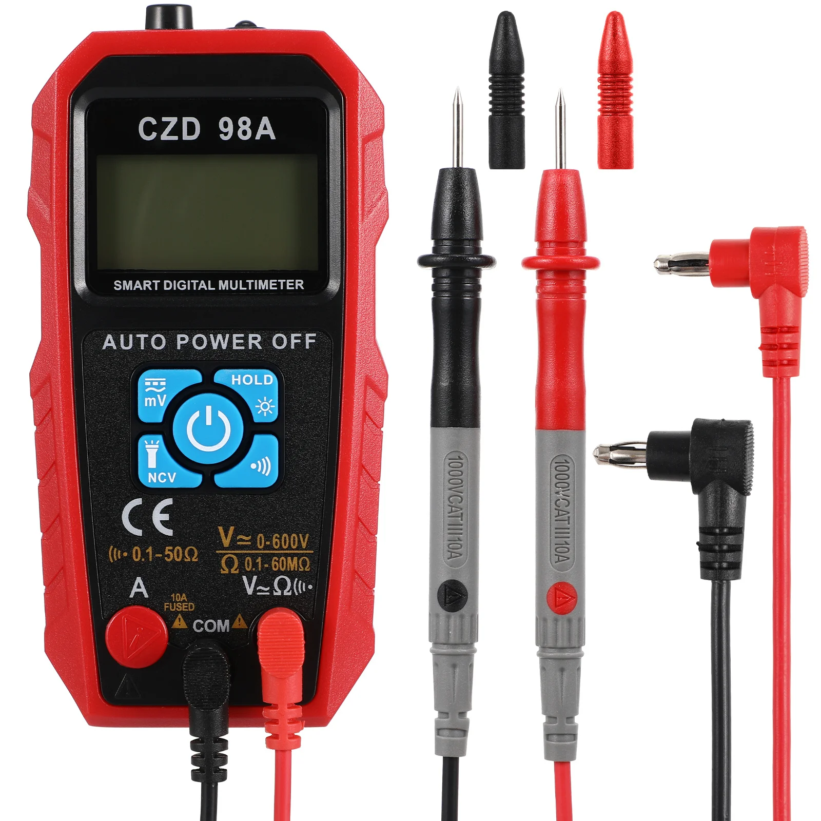 Lightweight Digital Multimeter Auto Ranging Large LCD Screen Flashlight Voltage Current Tester for Professionals and Enthusiasts