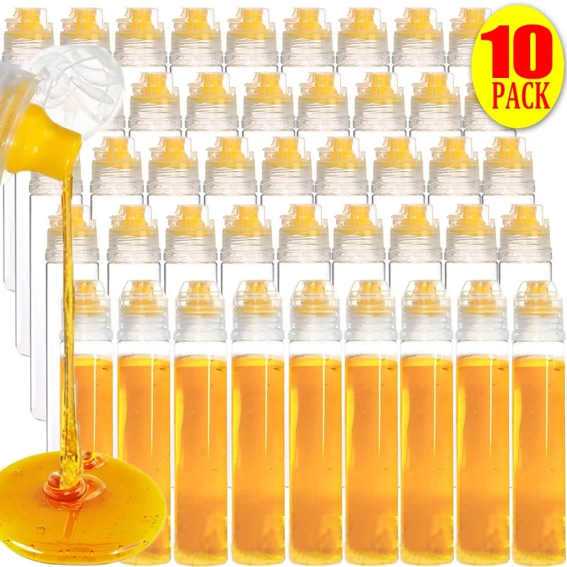 1/10PCS 90ml 플라스틱 꿀 짜기 병 주방 샐러드 드레싱 디스펜서 Efillable 조미료 용기 주방 보관 가제트