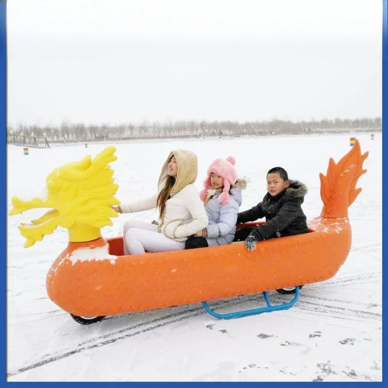 Ice and snow amusement equipment, riding models, electric ice dragon boats