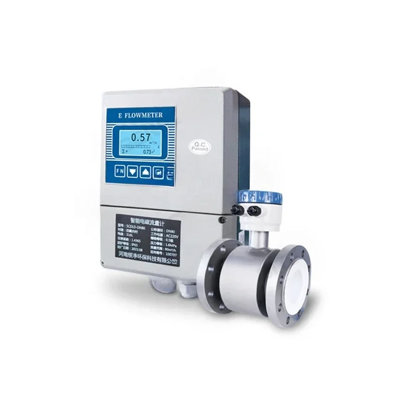 RS485 Flange Digital Flow Meter Electromagnetic  Water  Converter