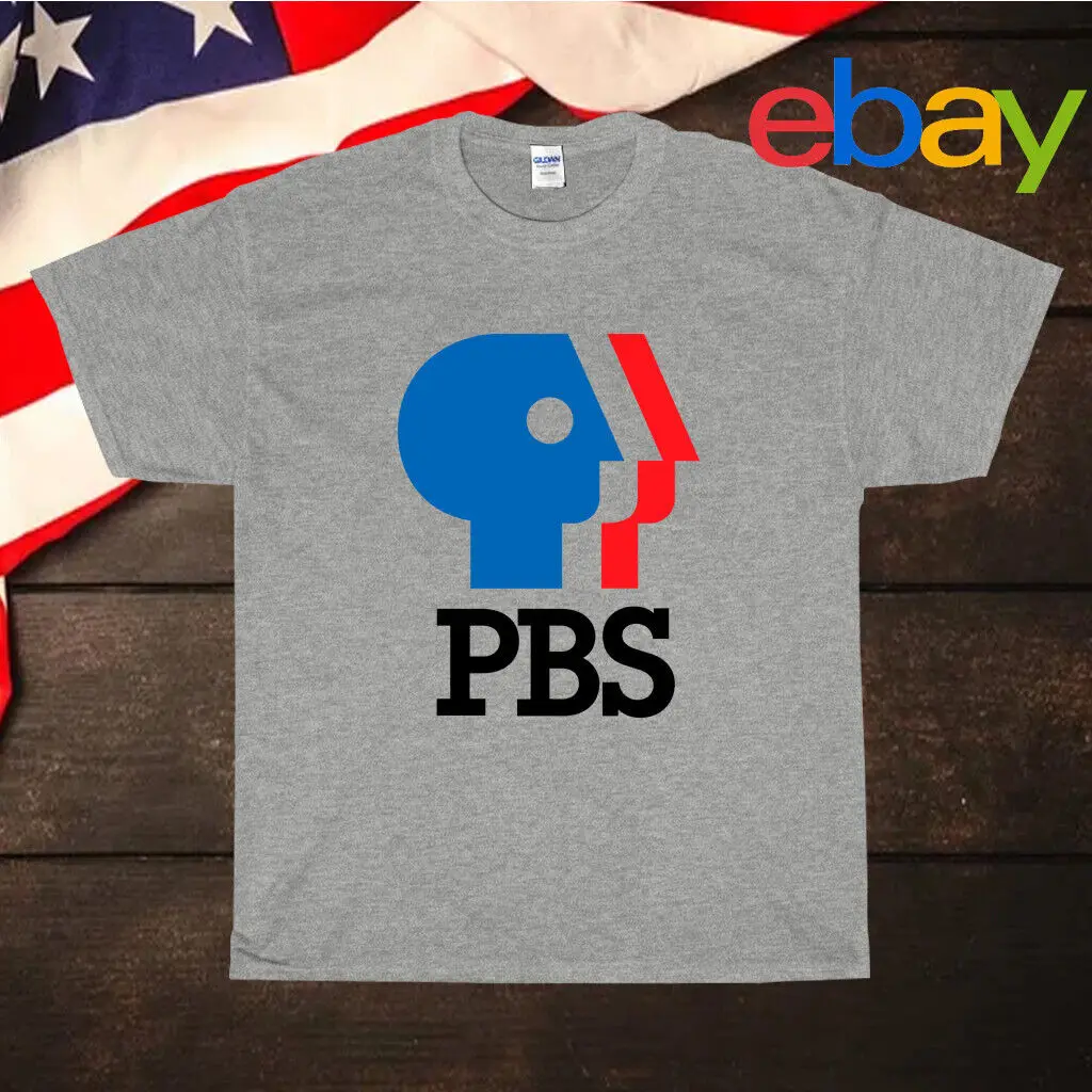 

NEW SHIRT PBS LOGO T-SHIRT UNISEX FUNNY AMERICAN USA SIZE S-5XL